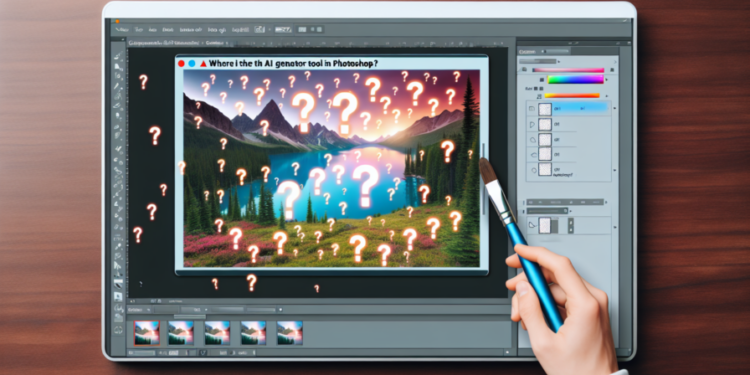 ¿Dónde está la herramienta generadora de IA en Photoshop?