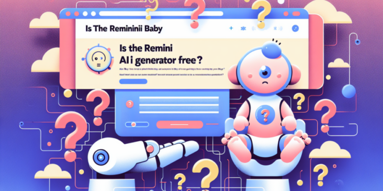 ¿El generador Remini Baby Ai es gratuito?